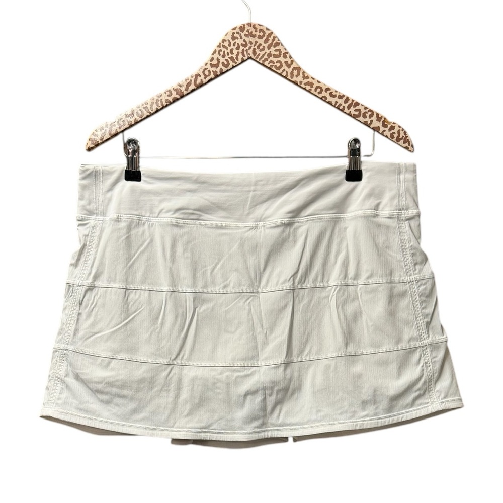 Lululemon Pace Rival Skirt Midrise Athletic Skort Tall 4-Way Stretch White 14